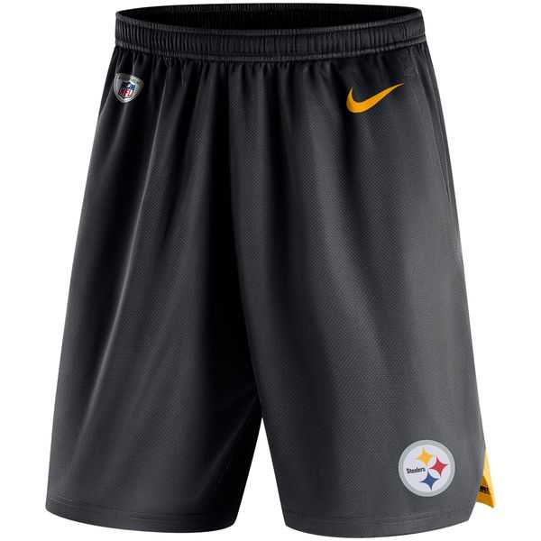 Men's Pittsburgh Steelers Nike Black Knit Performance Shorts,We sell and wholesale Men's Pittsburgh Steelers Nike Black Knit Performance Shorts on line form chian!
